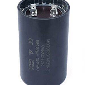 KBL 86-103 MFD (uF) Motor Start Capacitor Compatible for Franklin Control Box 2801074915, CRC 2824085015 3/4 and 1 HP Well Pump and Others