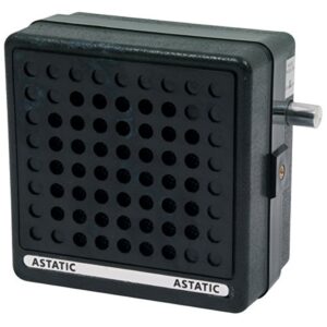 astatic 302-vs6 10w/8Ω noise cancelling external cb speaker, black