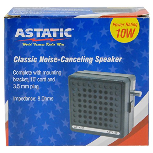 Astatic 302-VS6 10W/8Ω Noise Cancelling External CB Speaker, Black