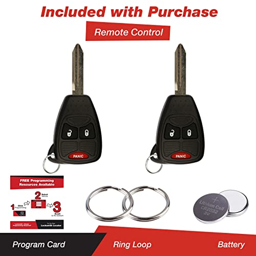 KeylessOption Keyless Entry Remote Control Car Key Fob Replacement for OHT692427AA KOBDT04A (Pack of 2)