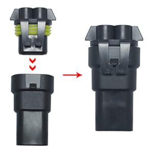 FEELDO Car Motorcycle HB4/9006 Bulb Waterproof Quick Adapter Connector Terminals DIY Plug Male/Female Kit