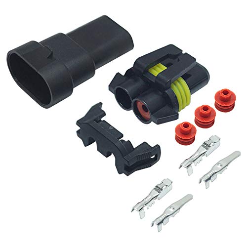 FEELDO Car Motorcycle HB4/9006 Bulb Waterproof Quick Adapter Connector Terminals DIY Plug Male/Female Kit