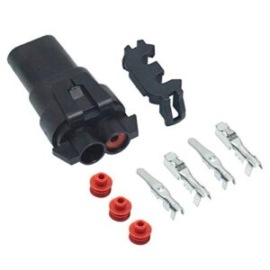 FEELDO Car Motorcycle HB4/9006 Bulb Waterproof Quick Adapter Connector Terminals DIY Plug Male/Female Kit