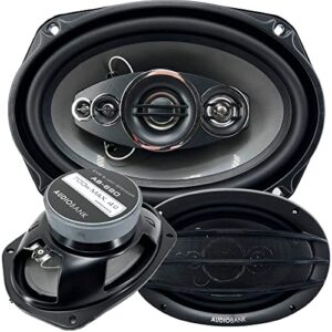 audiobank 2x ab-690 6″x9″ 1400 total power handling watts 5-way car audio stereo coaxial speakers frequency response: 45-20,000 hz midrange injection cone woofer