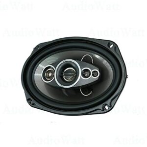 Audiobank 2X AB-690 6"x9" 1400 Total Power Handling Watts 5-Way Car Audio Stereo Coaxial Speakers Frequency Response: 45-20,000 Hz MidRange Injection Cone Woofer