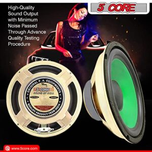 5Core 8 inch Subwoofer Car Audio Speakers Subwoofer for Car Loudspeaker Woofer Wired Replacement WF 890G GR