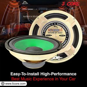 5Core 8 inch Subwoofer Car Audio Speakers Subwoofer for Car Loudspeaker Woofer Wired Replacement WF 890G GR