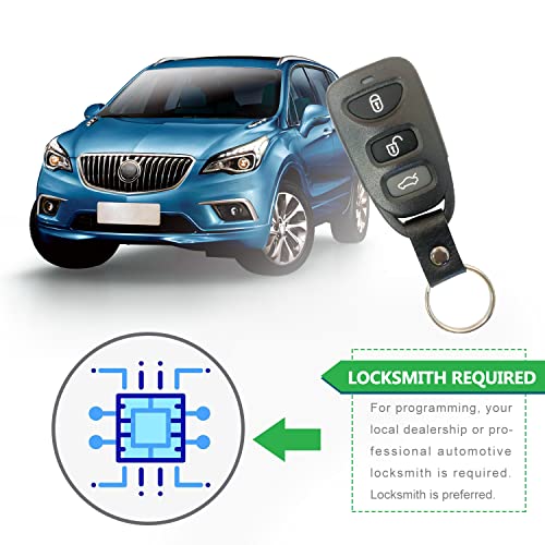 Extra-Partss Keyless Car Key Fob Replacement for Hyundai Elantra (SE SEL) fits 2016 2017 2018 2019 2020 4 Button Remote OSLOKA-423T 95430-F2300 (1)