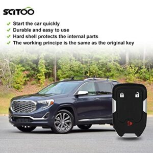 SCITOO Keyless Entry Remote Key Fob SHELL CASE Replacement for 3 Buttons Uncut Car Key for GMC Terrain 2018-2019 1pc FCC 1551A-AA HYQ1AA