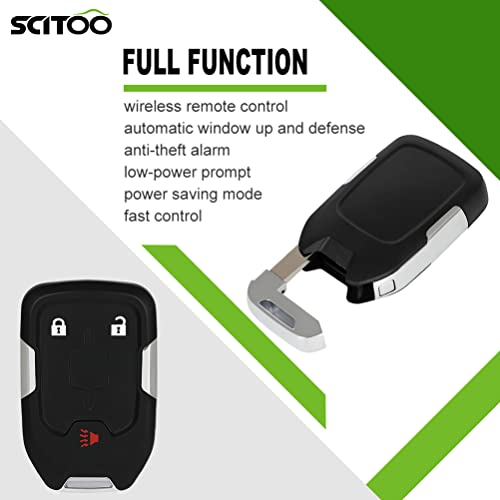 SCITOO Keyless Entry Remote Key Fob SHELL CASE Replacement for 3 Buttons Uncut Car Key for GMC Terrain 2018-2019 1pc FCC 1551A-AA HYQ1AA