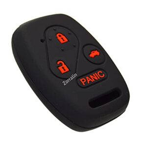 silicone remote key fob cover protector compatible with honda accord crosstour cr-v civic element pilot 3+1 4 buttons
