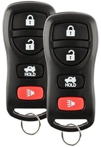 discount keyless key fob keyless entry car remote control for nissan infiniti kbrastu15, cwtwb1u733 (2 pack)