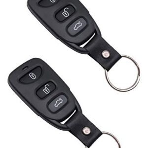 Replacement Key Fob Case Shell Fit for Hyundai Elantra Accent Sonata Kia Optima Keyless Entry Remote Car Key Housing Casing Outer Cover 3 Button + Panic (2)
