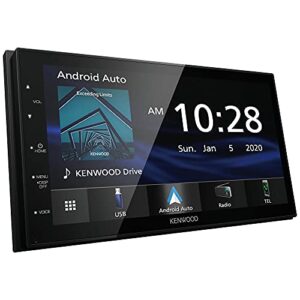 kenwood dmx47s mechless 6.8 inches capacitive screen digital multimedia receiver with apple carplay & android auto functionality (renewed)