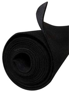 polymat 3 feet * 4 feet 3’x4′ black non woven felt fabric roll for subwoofer speaker box enclosure carpet and trunk, crafts, multipurpose liner, latex backed felt carpet