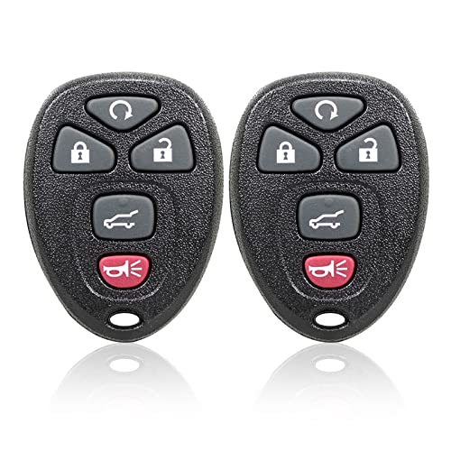 CAUORMOTE Keyless Entry Remote Car Key Fob for Chevy Tahoe Traverse Suburban/GMC Acadia Yukon/Buick Enclave/Saturn Outlook(15913415, OUC60270, OUC60221), Set of 2