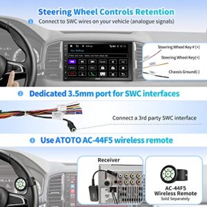 ATOTO F7WE 7inch Touchscreen Double DIN Car Stereo, Wireless CarPlay & Wireless Android Auto, in-Dash Video Receivers, Bluetooth, Mirror Link, HD LRV, Quick Charge, Voice Control, F7G2B7WE