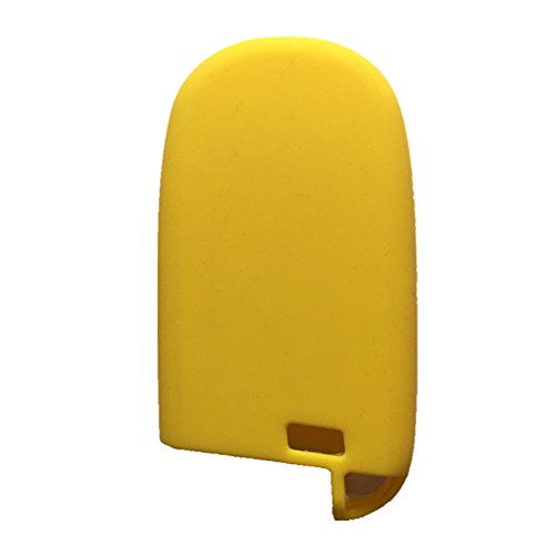 Yellow Key Case Cover Jacket Silicone Rubber Fob Keyless Remote Holder Skin fit for JEEP FIAT DODGE Smart Remote Key Case