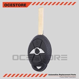 OCESTORE 2Pcs LX8F2V Car Key Fob Keyless Control Entry Remote Start 2 Button Vehicles Replacement Compatible with 2005-2007 Cooper S R50 R53