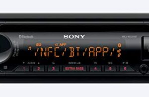 Sony MEX-N5300BT Built-in Dual Bluetooth Voice Command CD/MP3 AM/FM Radio Front USB AUX Pandora Spotify iHeartRadio iPod / iPhone Siri and Android Controls Car Stereo Receiver with ALPHASONIK EARBUDS