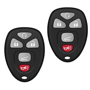 key fob, keyless entry remote start control replacement fits for gmc acadia 2007-2016 yukon xl/chevy suburban tahoe traverse/cadillac escalade srx/buick enclave fcc id: ouc60270, ouc60221, 15913415
