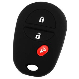 for 04-18 toyota rubber keyless entry remote key fob skin cover 3btn