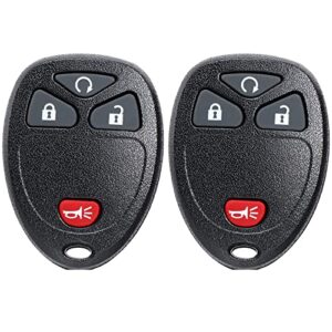 npauto 2-pack key fob replacement for chevy silverado equinox traverse tahoe avalanche gmc sierra 1500 2500 3500 hd yukon saturn pontiac 2007 2008 2009 2010 2011 2012 2013 keyless entry remote control