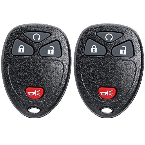 NPAUTO 2-Pack Key Fob Replacement for Chevy Silverado Equinox Traverse Tahoe Avalanche GMC Sierra 1500 2500 3500 HD Yukon Saturn Pontiac 2007 2008 2009 2010 2011 2012 2013 Keyless Entry Remote Control