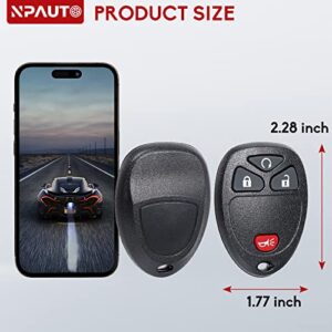 NPAUTO 2-Pack Key Fob Replacement for Chevy Silverado Equinox Traverse Tahoe Avalanche GMC Sierra 1500 2500 3500 HD Yukon Saturn Pontiac 2007 2008 2009 2010 2011 2012 2013 Keyless Entry Remote Control