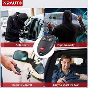 NPAUTO 2-Pack Key Fob Replacement for Chevy Silverado Equinox Traverse Tahoe Avalanche GMC Sierra 1500 2500 3500 HD Yukon Saturn Pontiac 2007 2008 2009 2010 2011 2012 2013 Keyless Entry Remote Control