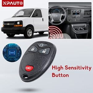 NPAUTO 2-Pack Key Fob Replacement for Chevy Silverado Equinox Traverse Tahoe Avalanche GMC Sierra 1500 2500 3500 HD Yukon Saturn Pontiac 2007 2008 2009 2010 2011 2012 2013 Keyless Entry Remote Control