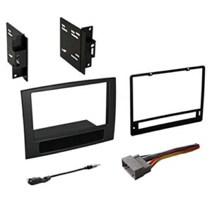 american international double din dash kit for dodge ram (2006-2008) complete kit with aftermarket antenna adapter and wiring harness (cdk651cp)