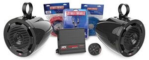 mtx motorsports borvkit1 bluetooth controlled sound system. tower 2-speaker & amplifier off-road motorsports package