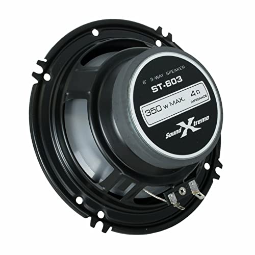 Pair of SoundXtreme 6" in 3-Way 350 Watts Coaxial Car Audio Speaker CEA Rated (2 Speakers)