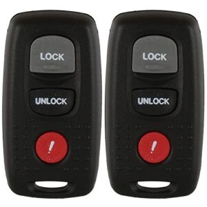 discount keyless remote entry replacement car key fob alarm clicker control for mazda 3 6 kpu41846 (2 pack)