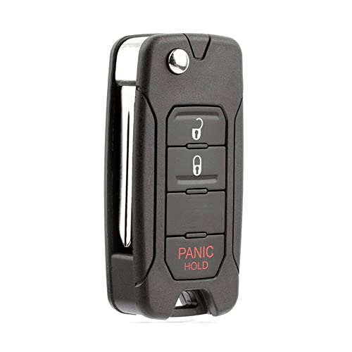 1x New Replacement Keyless Entry Remote Control Key Fob Compatible With & Fits For Chrysler Dodge Jeep