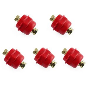 e-outstanding 5 pcs busba insulator with combined screw, red resin polyester standoff insulators, sm25xm6