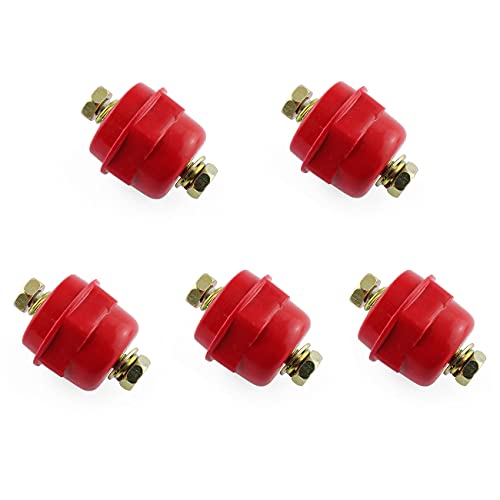 E-outstanding 5 Pcs Busba Insulator with Combined Screw, Red Resin Polyester Standoff Insulators, SM25xM6