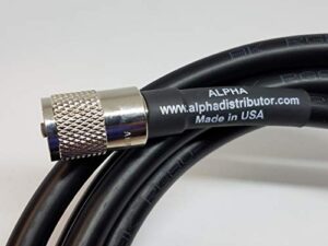 alpha – 3ft rg8u rg8 coax cb ham radio cable with amphenol pl259s attached