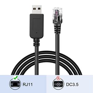 Radar Detector Cable, USB to RJ11 Plug Cable,for Escort Radenso XP Uniden Beltronics Cobra Whistler Radar Detector,Replacement Power Cable for Radar Detectors (RJ11-3.3ft)