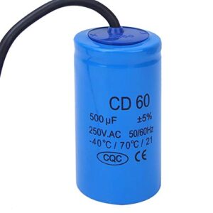 CD60 Capacitor 500uf, CD60 250VAC 500uf Run Start Capacitor, Motor Starting Capacitor for refrigerators, Air Conditioner, AC Motors, etc