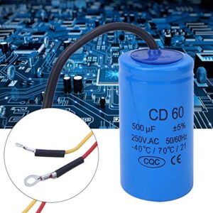 CD60 Capacitor 500uf, CD60 250VAC 500uf Run Start Capacitor, Motor Starting Capacitor for refrigerators, Air Conditioner, AC Motors, etc