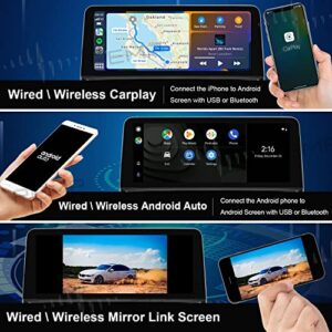 PEMP Blue Anti-Glare Vertical Screen E70 E71 Android 12 CarPlay Android auto, Snapdragon 662 8-core 4+64GB 10.25” HD Screen for BMW X5 X6 CIC (2010-2012)