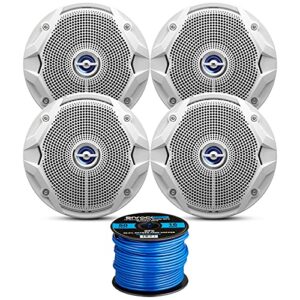 jbl 6.5″ marine speakers (qty 4) 2 pairs of oem replacement speakers w/ enrock 50ft wire (white) ms6520b