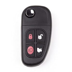 AKS Keys Compatible with Jaguar 2000 - 2009 Flip Key Keyless Remote FCC# NHVWB1U241