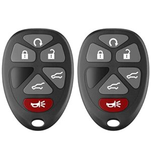 car key fob keyless entry remote fits 2007-2014 chevy tahoe suburban, 2007-2014 gmc yukon, cadillac escalade ouc60270, ouc60221, set of 2