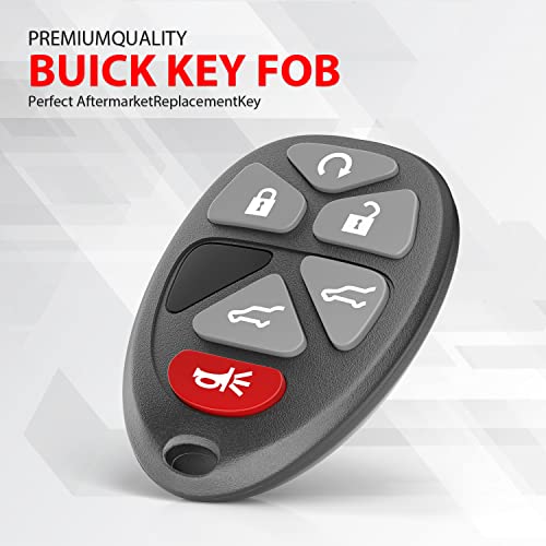 Car Key Fob Keyless Entry Remote fits 2007-2014 Chevy Tahoe Suburban, 2007-2014 GMC Yukon, Cadillac Escalade OUC60270, OUC60221, Set of 2