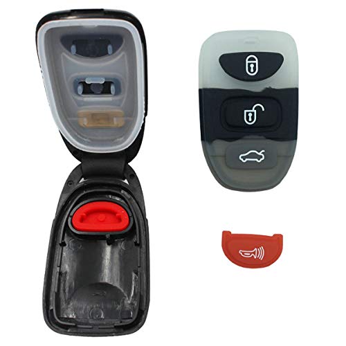 4 Buttons Key Fob Remote Control Case Shell Replacement OSLOKA423T for Hyundai 2007-2015 Sonata Kia 2010-2014 Forte 2008-2017 Elantra 2006-2010 Optima 2007-2009 Spectra (1PCS)