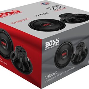 BOSS Audio Systems CH10DVC 1500 Watt, 10 Inch, Dual 4 Ohm Voice Coil Car Subwoofer