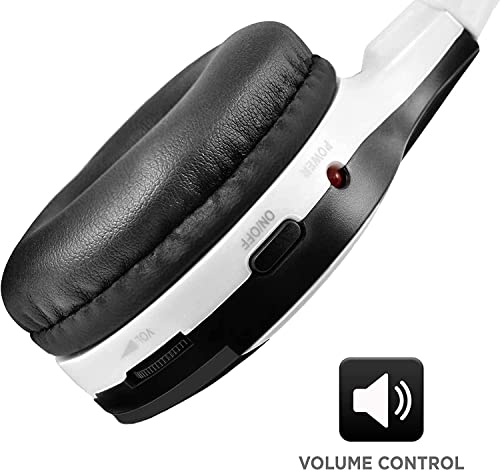 XO Vision IR630BL Universal IR Wireless Foldable Headphones - Black Wireless Bluetooth-Enabled Lightweight Portable for iPhone, Car, Kids Wireless Headphones for Universal Car Entertainment System